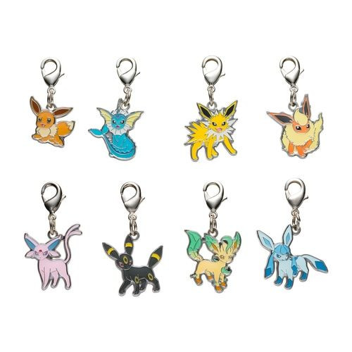 evoluzioni portachiavi Pokemon Center Original Metal Keychain Series - Evoluzioni di evee - immagine 1