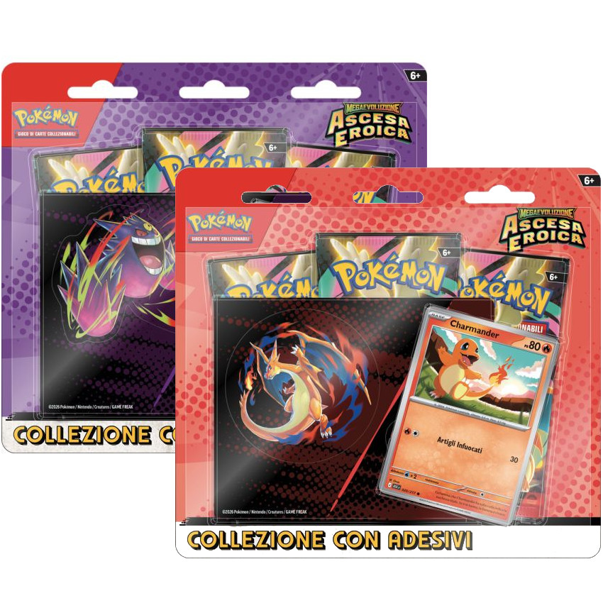 blisterAscesa Pokémon GCC – Blister 3 Bustine Ascesa Eroica ITA - immagine 1