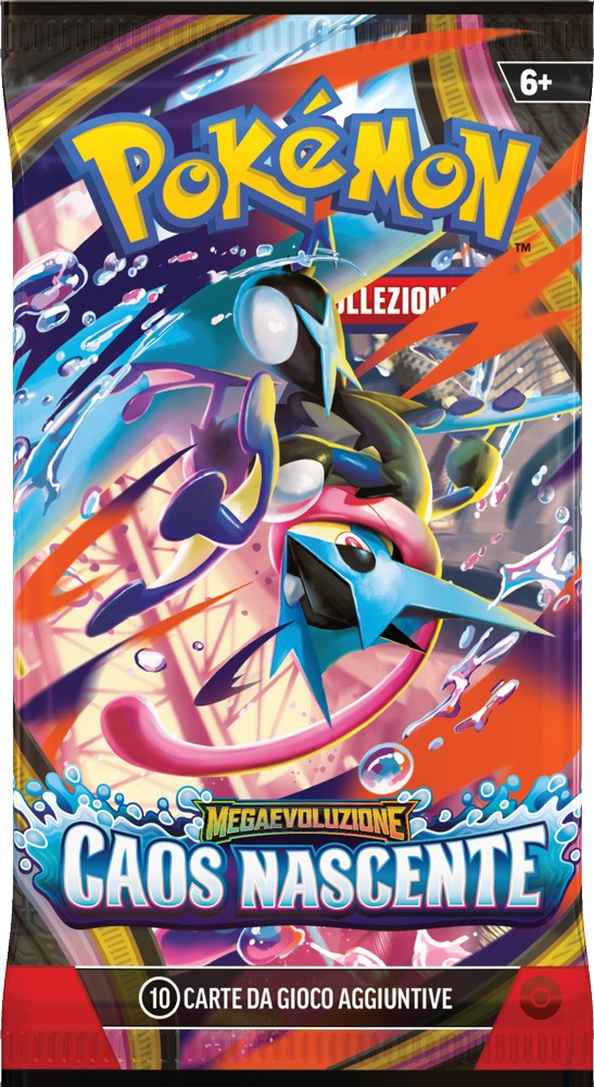 megaevoluzione-caos-nascente-bustina-da-10-carte-ita Pokémon GCC – Bustina Singola Caos Nascente ITA - immagine 1