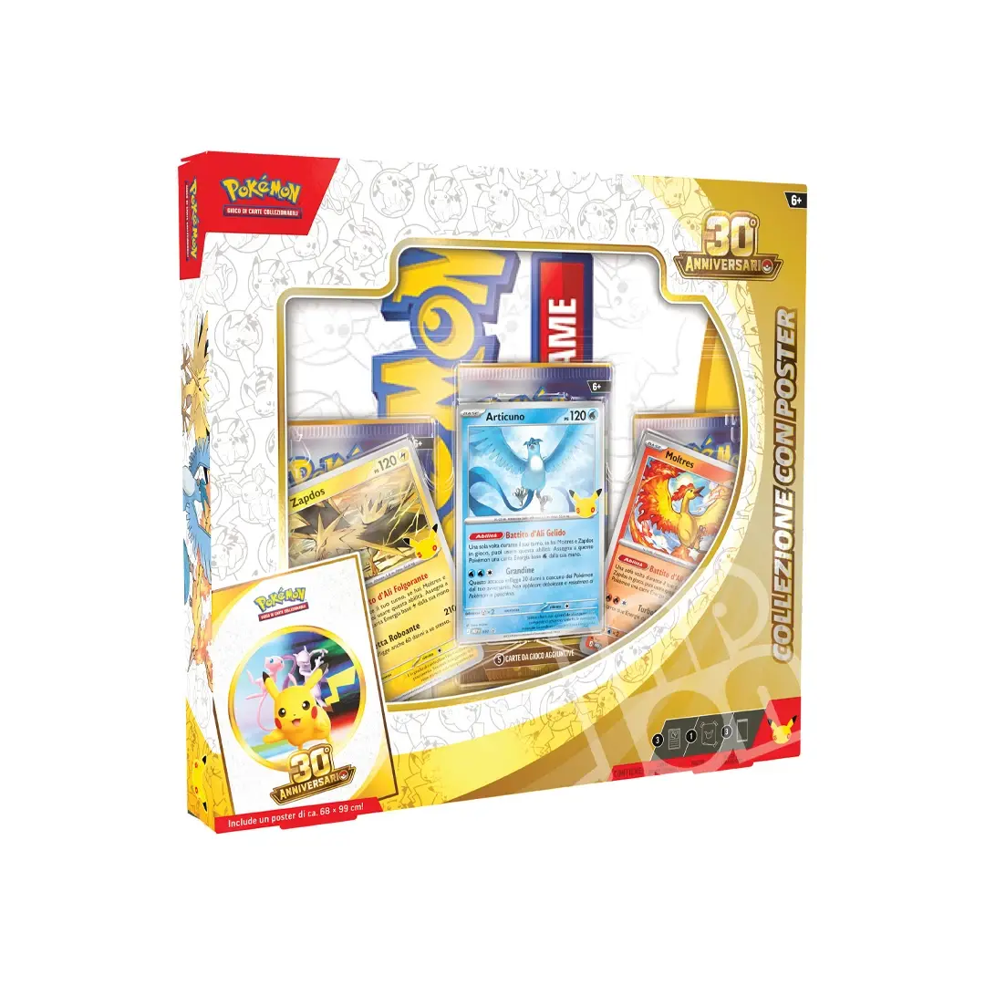 pokemon-card-game-30-anniversario-collezione-con-poster-italiano PRE-ORDINE Pokemon 30th Poster Collection (IT) - immagine 1