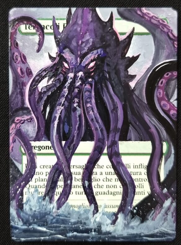 WhatsApp Image 2026-08-05 at 17.17.40 MAGIC KRAKEN CARTA IN ACRILICO REALIZZATA DA ARTISTA FATTA A MANO - immagine 1